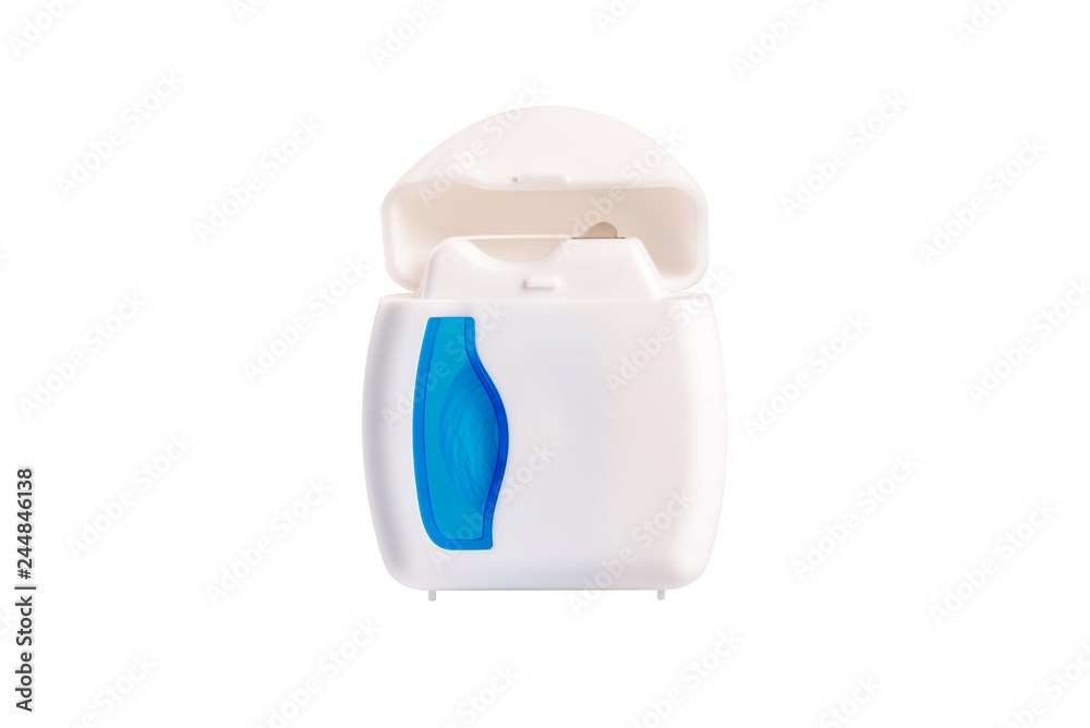 Dental floss isolated on white