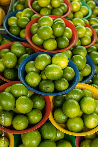 limes in baskets