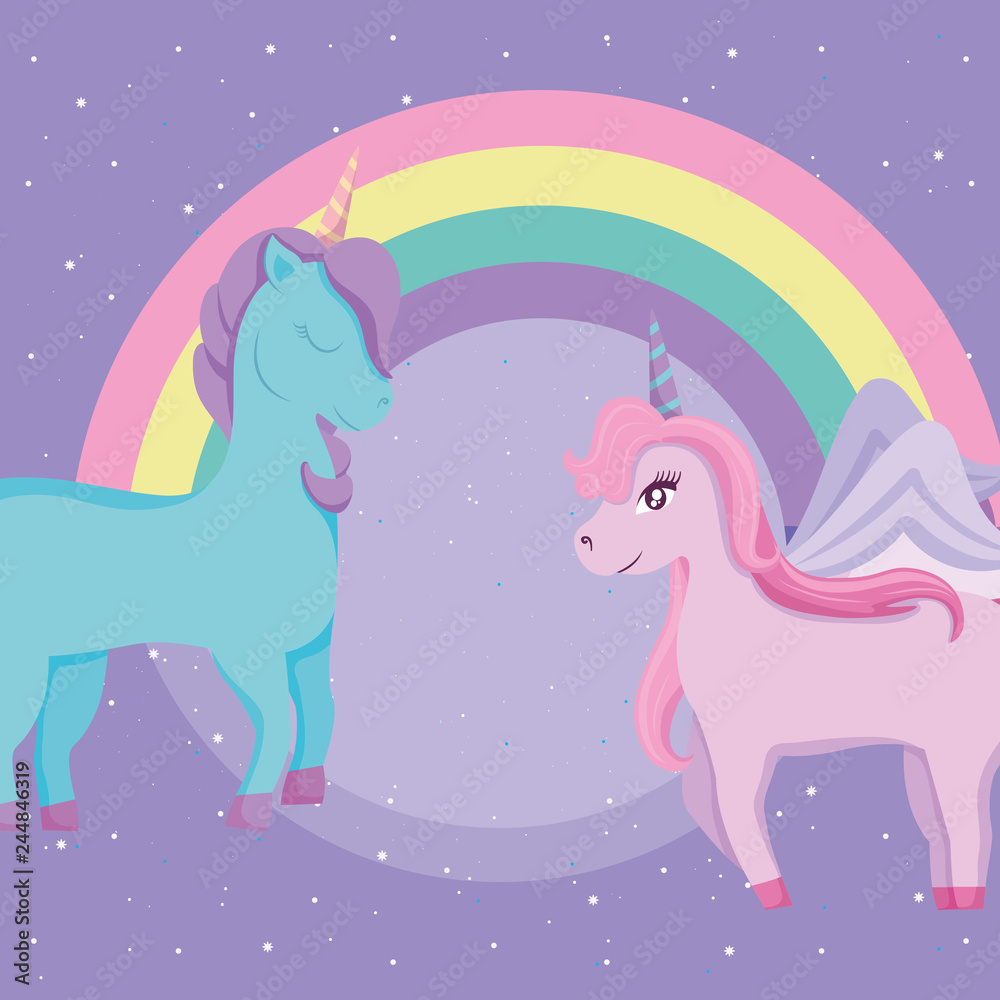 Rainbow and unicorns design Rainbow and unicorns design