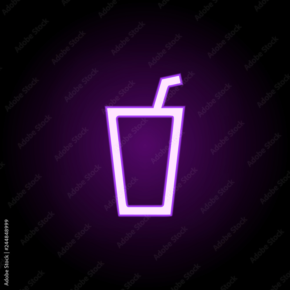cocktail icon. Elements of web in neon style icons. Simple icon for websites, web design, mobile app, info graphics cocktail icon. Elements of web in neon style icons. Simple icon for websites, web design, mobile app, info graphics