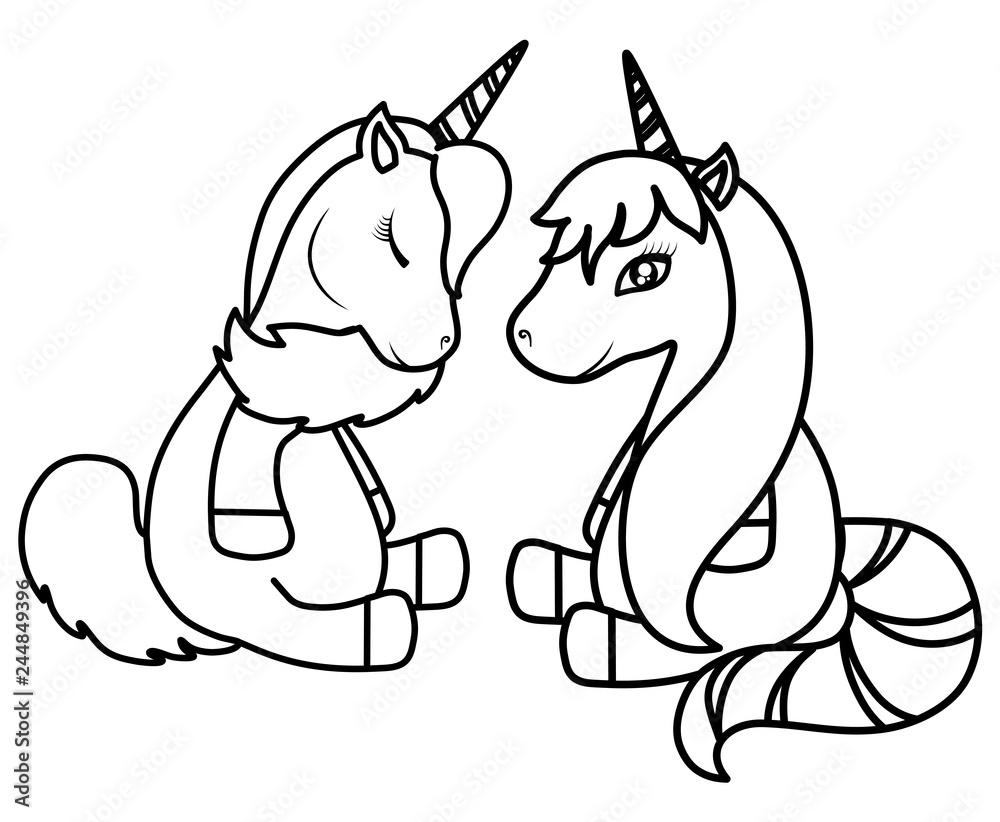 Obraz premium Cute unicorn design