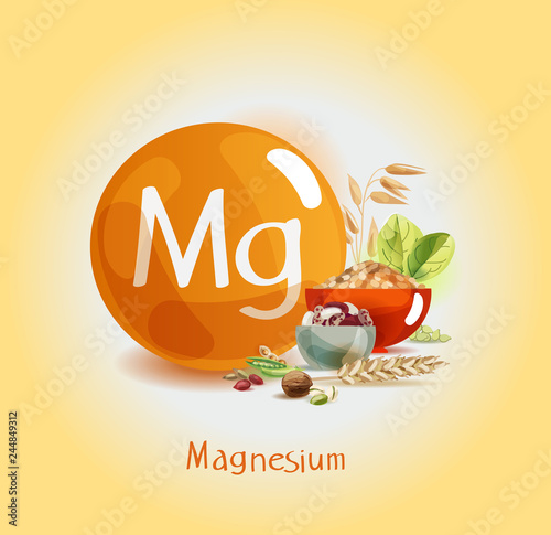 Magnesium in food.