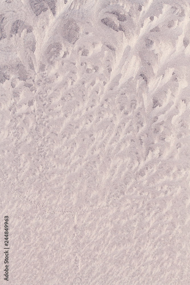 Fototapeta premium white frost on glass of abstract textures