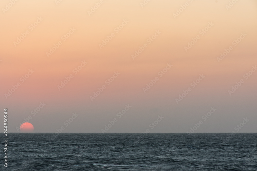 sunset over sea