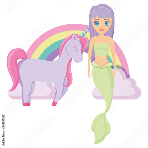 Rainbow and unicorns design