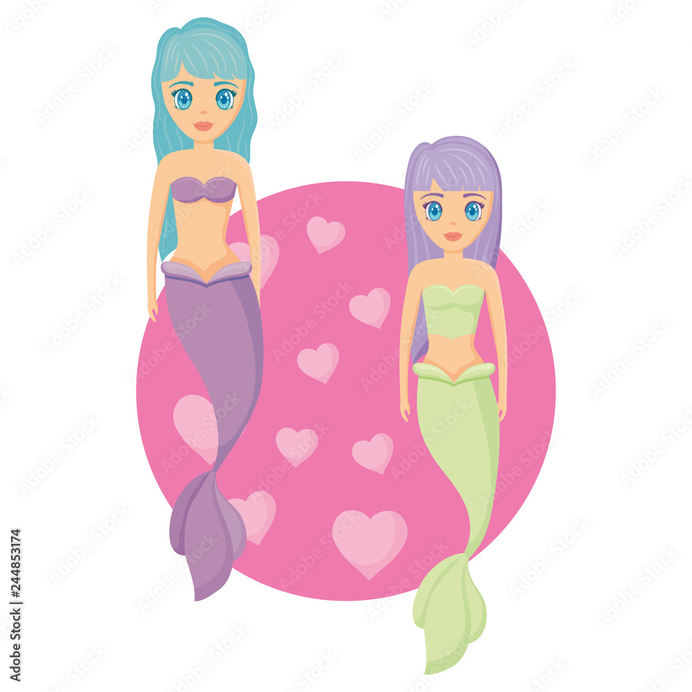 Cute mermaid icon Cute mermaid icon