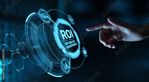 ROI Return on Investment Finance Profit Success Internet Business Technology Concept photo