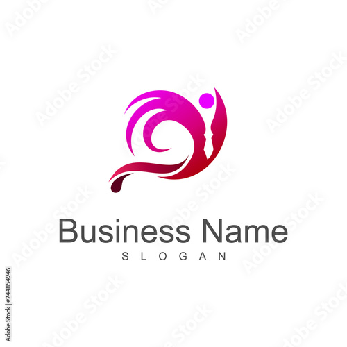 abstract people logo template