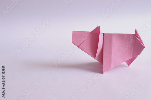 origami pig right side