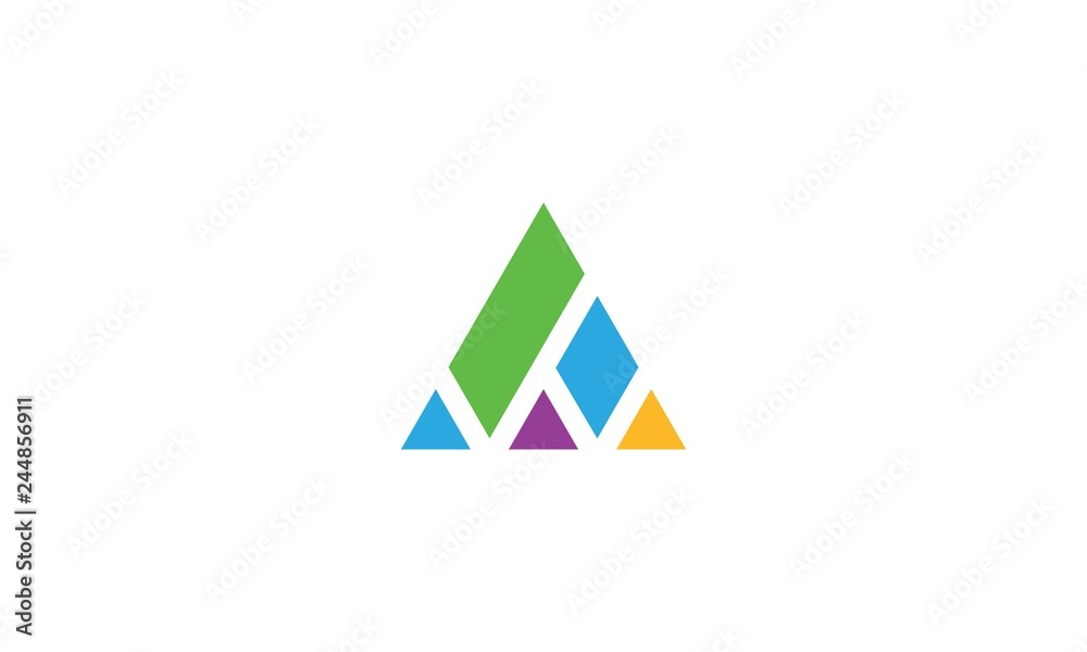 Triangle abstract geometric logo