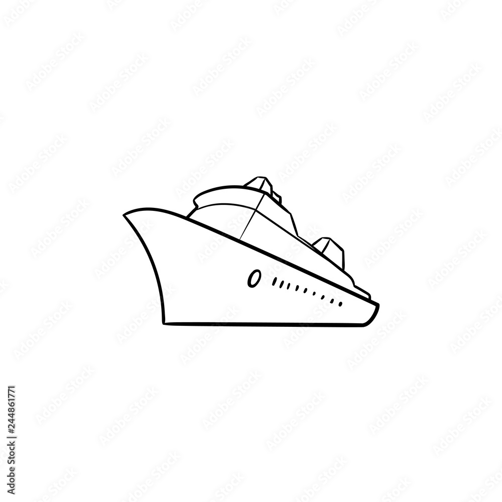 Cruise Ship Sea Vacation Drawing HighRes Vector Graphic  Getty Images