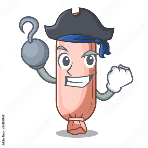 Pirate bolster on the funny cartoon shape