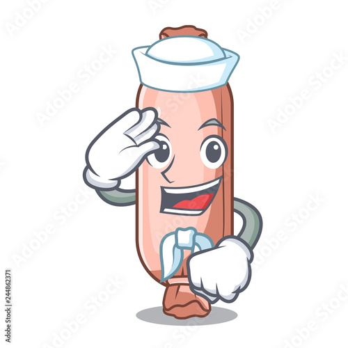 Sailor bolster on the funny cartoon shape
