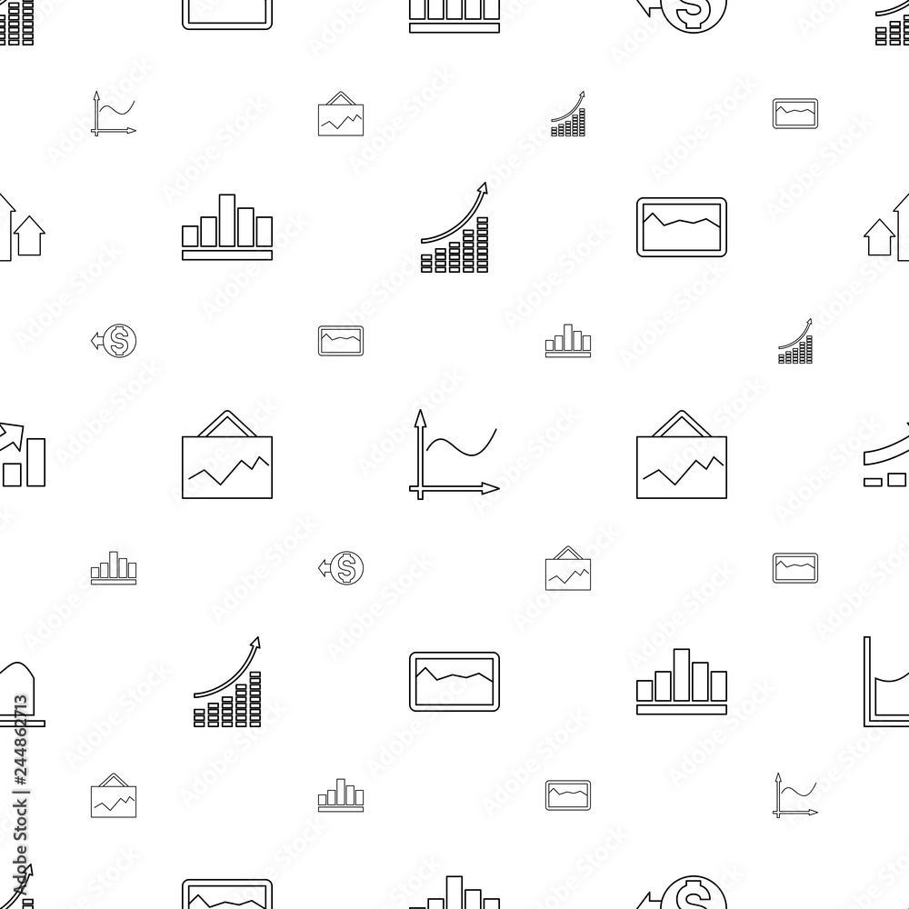 increase icons pattern seamless white background