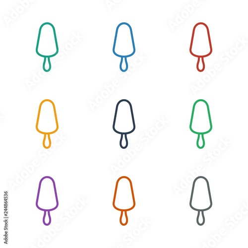 ice cream on stick icon white background