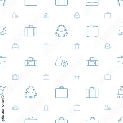 bag icons pattern seamless white background