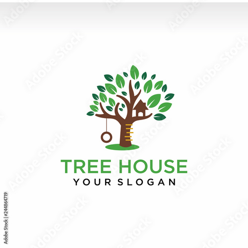 illustration logo for tree house
