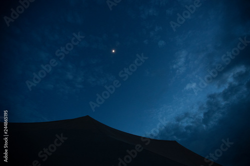moon over tent zambia