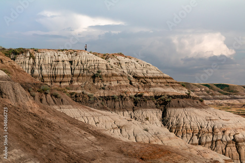 Overlooking the Hoodoo Cliffs in Alberta