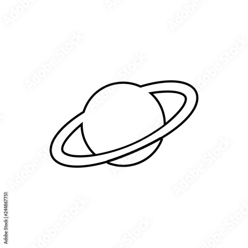 planet Saturn icon. Element of cyber security for mobile concept and web apps icon. Thin line icon for website design and development, app development