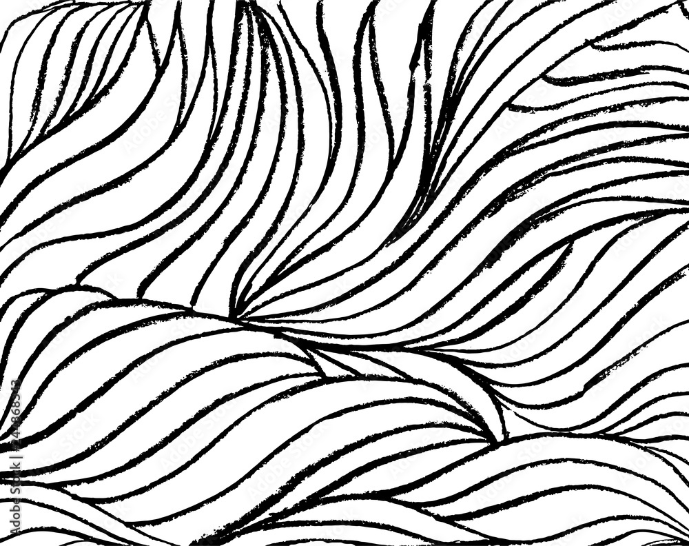 Fototapeta premium Brush grunge pattern. White and black vector.