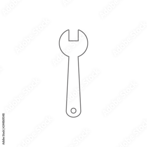 key tool icon. Element of cyber security for mobile concept and web apps icon. Thin line icon for website design and development, app development © rashadaliyev