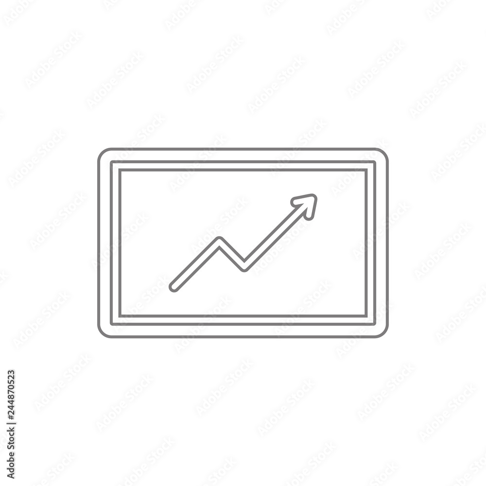 Growing arrow sign icon. Element of cyber security for mobile concept and web apps icon. Thin line icon for website design and development, app development Growing arrow sign icon. Element of cyber security for mobile concept and web apps icon. Thin line icon for website design and development, app development