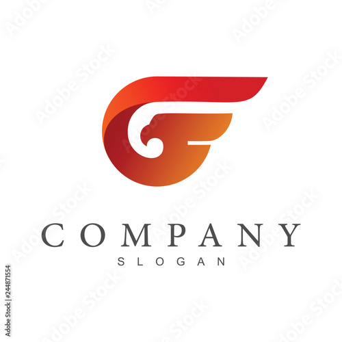  eagle logo letter g, letter g + eagle logo design