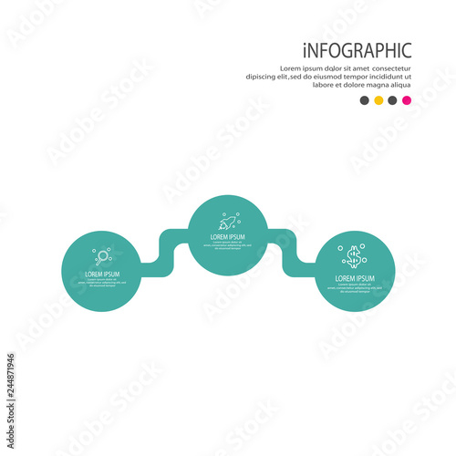Infographic design template used for workflow layout, diagram, number options, web design vector