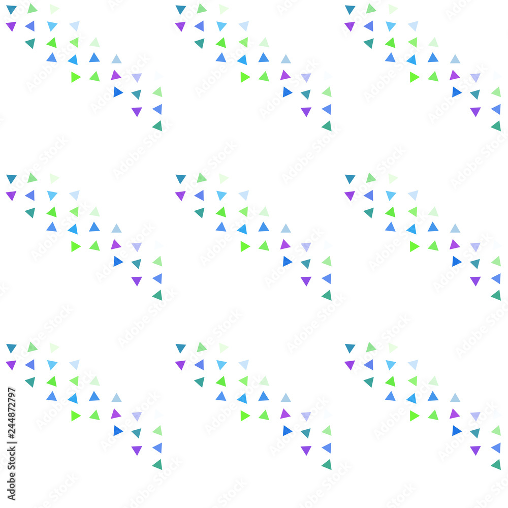 Abstract seamless pattern background with multi-colored varied triangles.