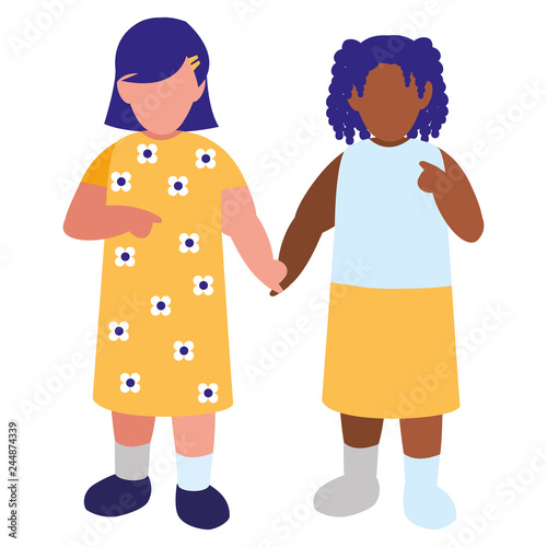beautiful little girls interracial couple characters