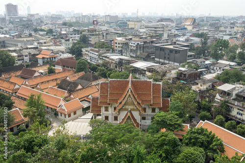 bangkok city view from golden mountain
