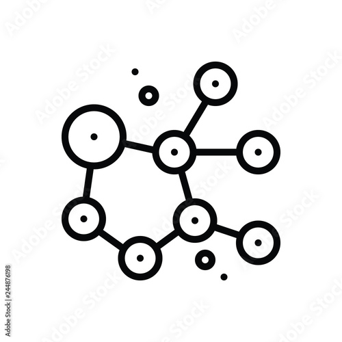 Black line icon for cytotoxic 