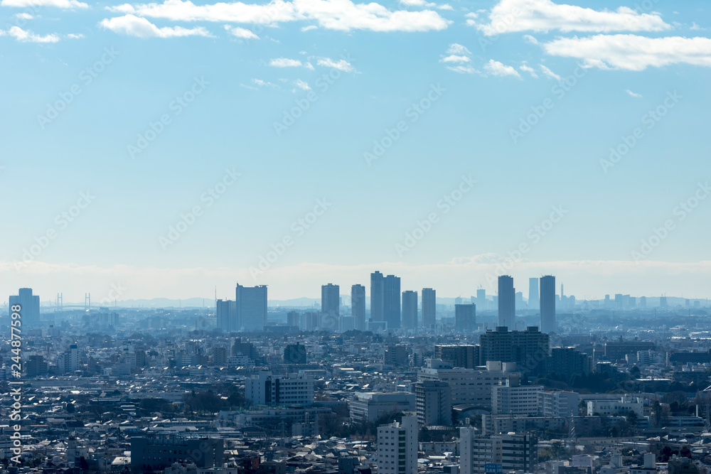 東京世田谷から川崎市方面の風景