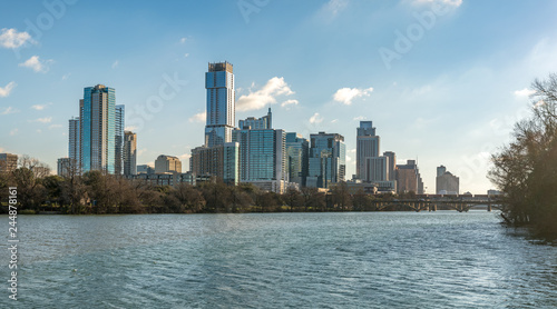 Parnoramic View of Downtown Austin With Sunny Skies