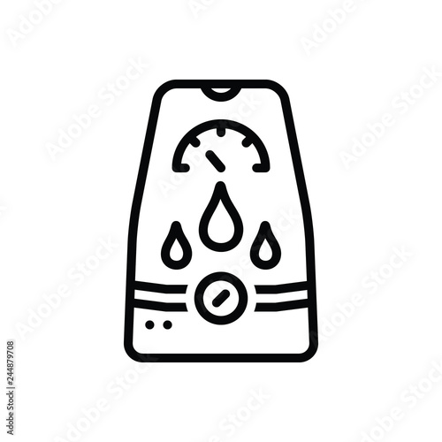 Black line icon for dehumidification 