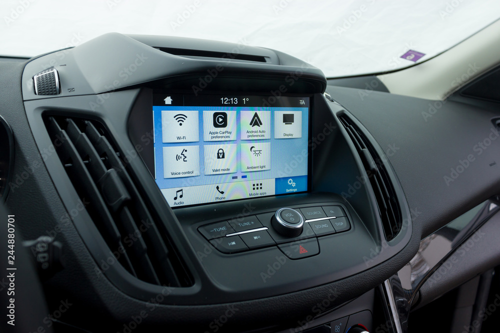 infotainment system in the car infotainment system in the car