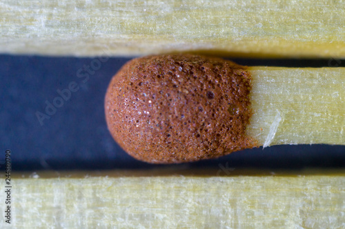 Wooden matches. Macro close up
