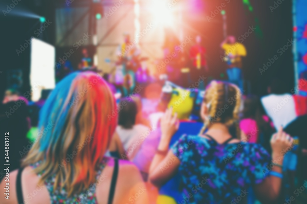 People having fun at the concert. People having fun at the concert.