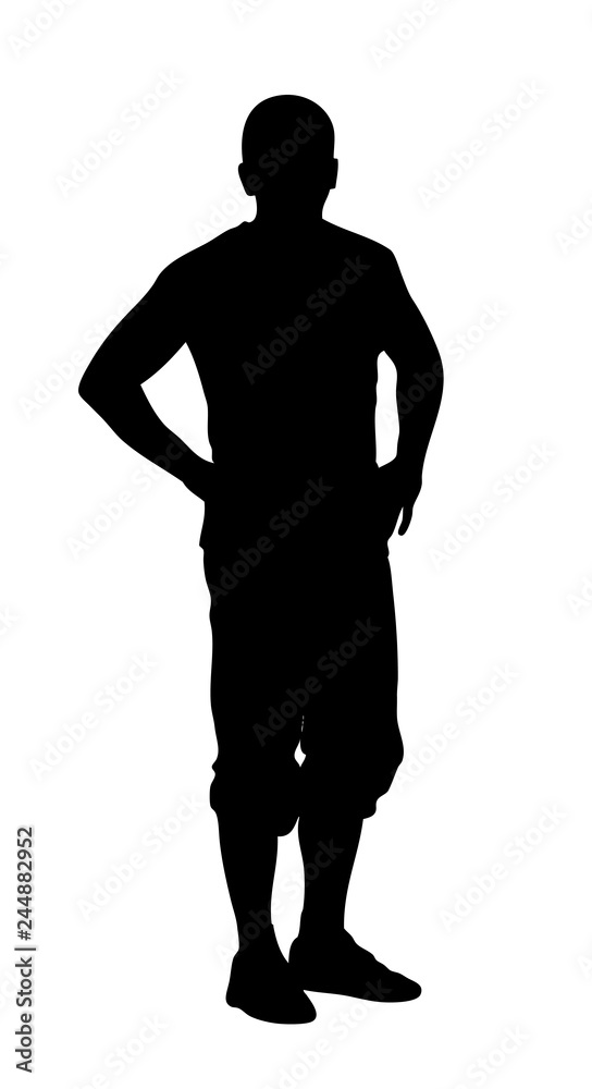 Young man silhouette