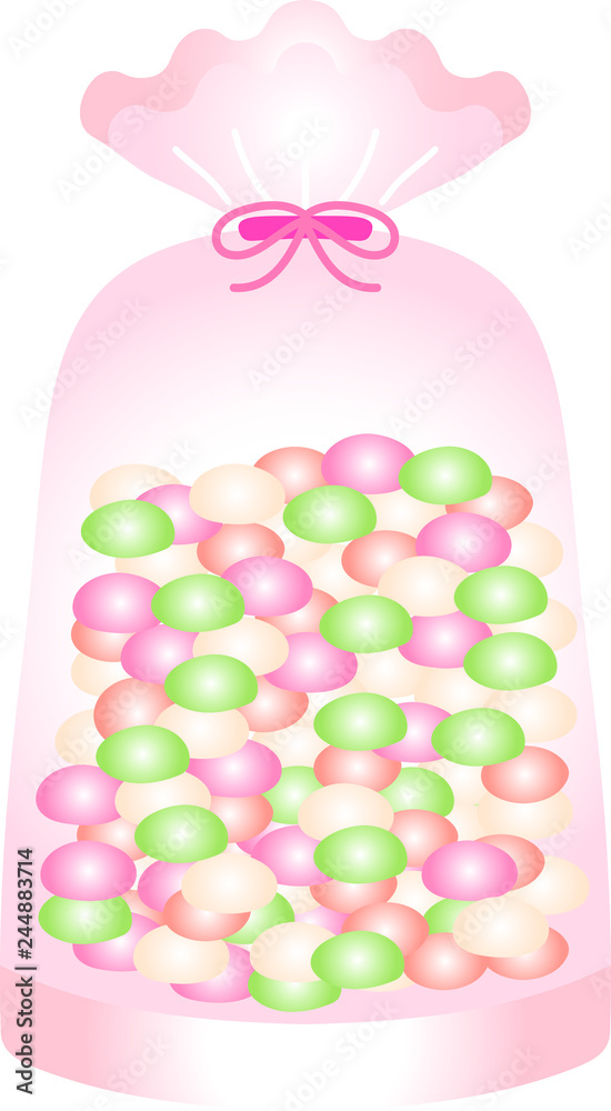 Gradation sweet rice crackers for Hinamatsuri Gradation sweet rice crackers for Hinamatsuri
