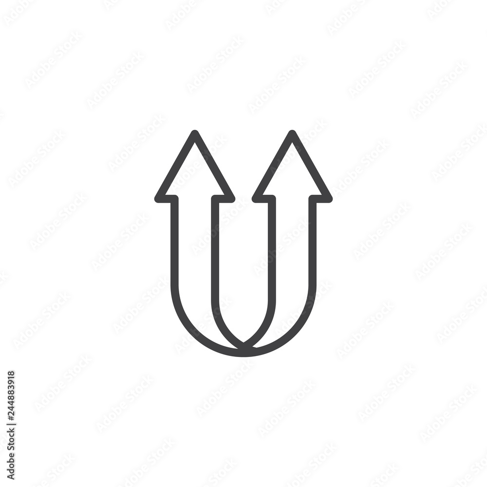 Double arrow up line icon. linear style sign for mobile concept and web design. Upward arrows outline vector icon. Symbol, logo illustration. Pixel perfect vector graphics Double arrow up line icon. linear style sign for mobile concept and web design. Upward arrows outline vector icon. Symbol, logo illustration. Pixel perfect vector graphics
