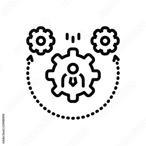 Black line icon for dynamism 