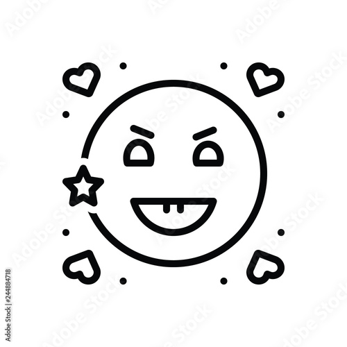 Black line icon for ecstasy 