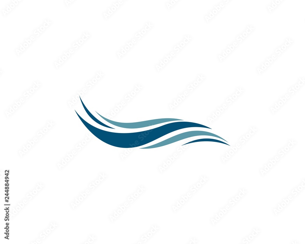 Water wave logo illustration Water wave logo illustration