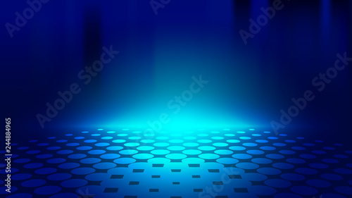 Abstract blue light and shade technology creative background. Vector illustration.