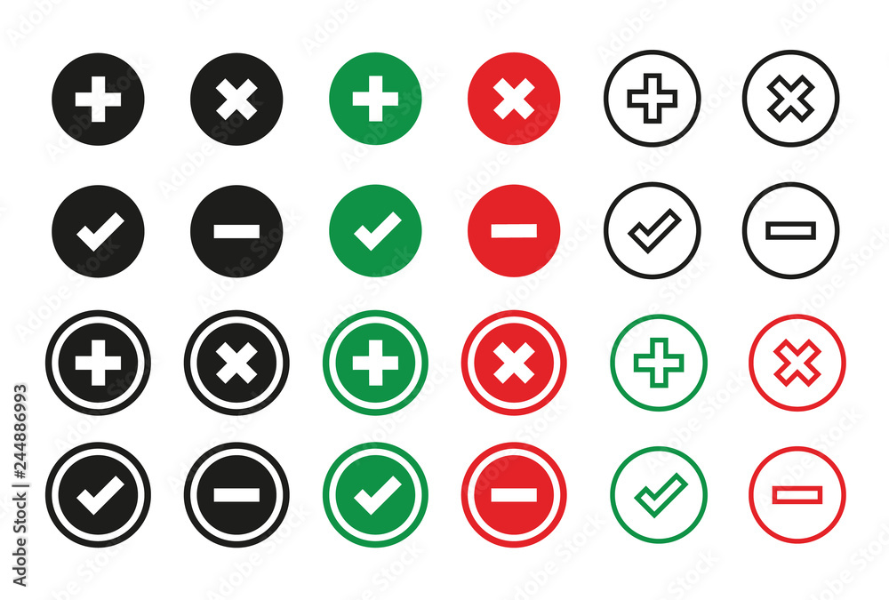Validation icons. Vector illustration. Validation icons. Vector illustration.