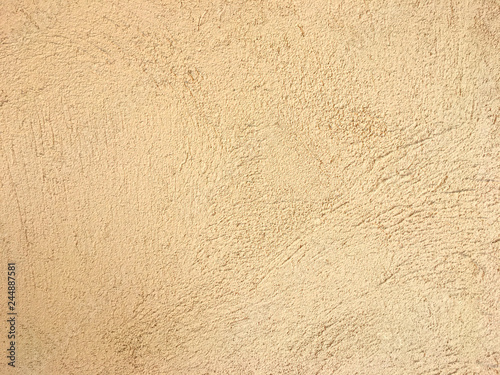 Wallpaper Mural Rough light yellow concrete wall texture. Wrinkle pattern after plaster background. Torontodigital.ca
