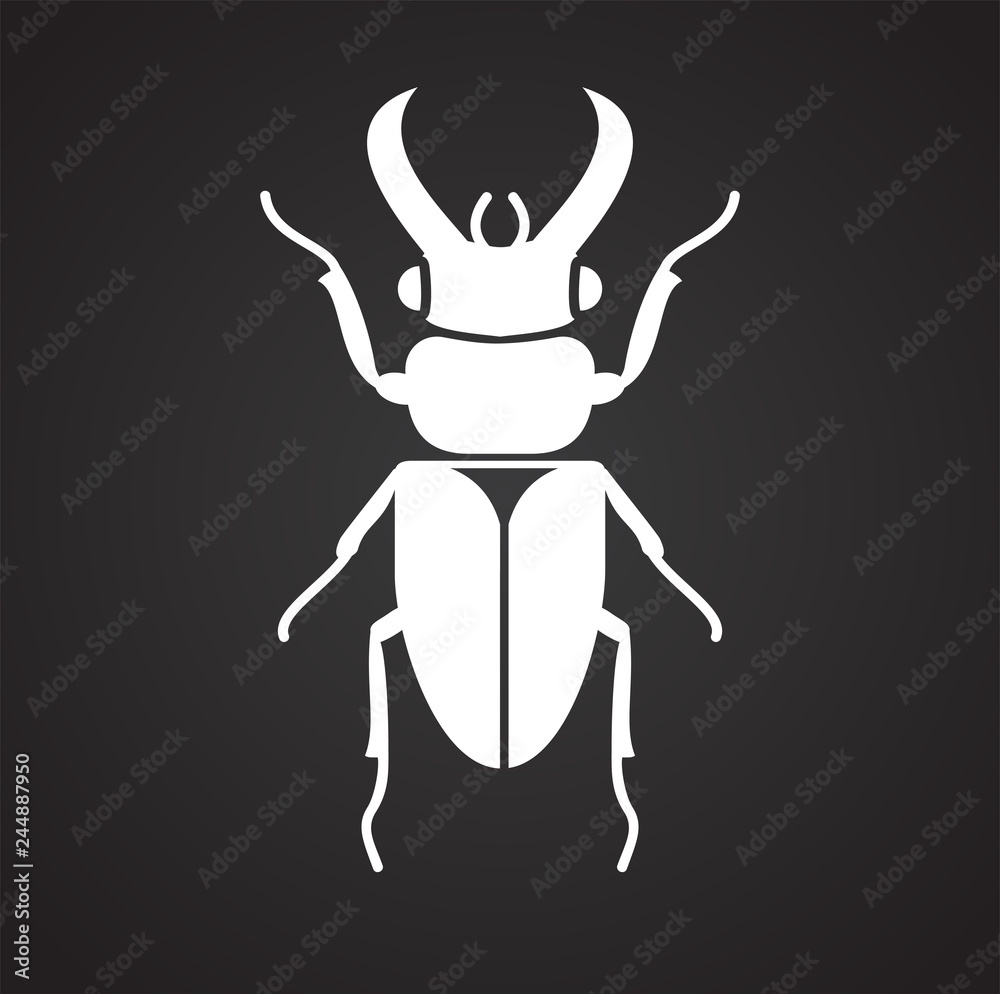 Bug Insect icon on black background for graphic and web design, Modern simple vector sign. Internet concept. Trendy symbol for website design web button or mobile app Bug Insect icon on black background for graphic and web design, Modern simple vector sign. Internet concept. Trendy symbol for website design web button or mobile app