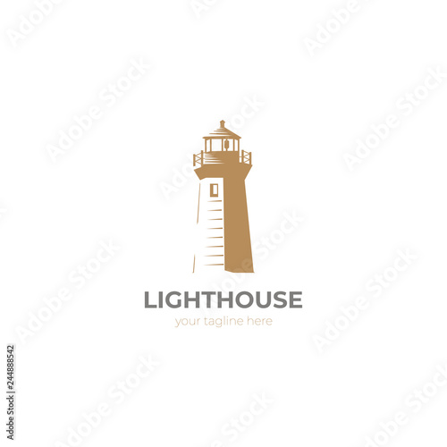 Lighthouse logo. vector design	